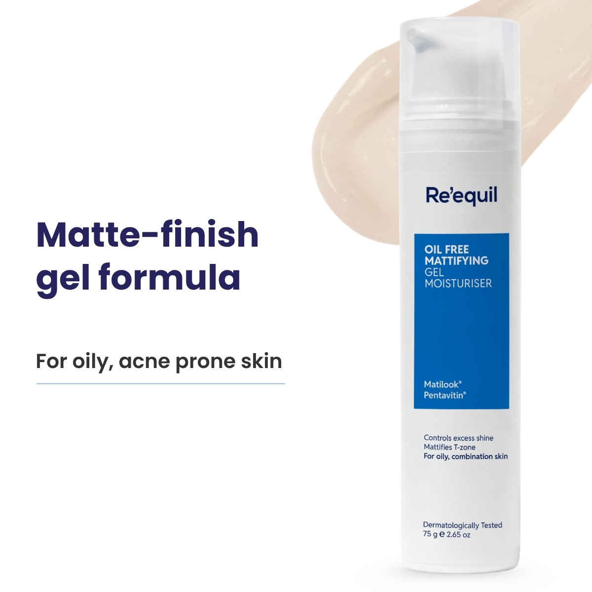Buy Re'equil Oil Free Mattifying Gel Moisturiser - 75 gm - Purplle