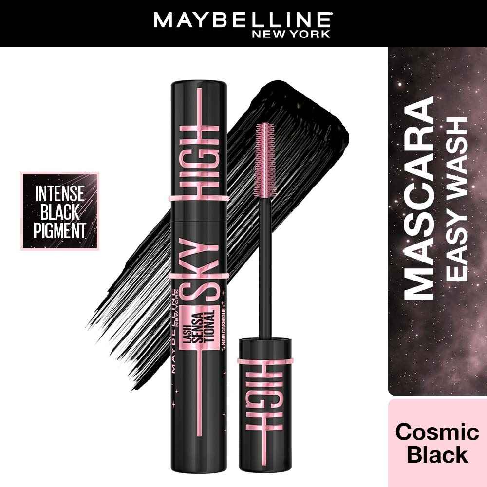 Buy Maybelline Lash Sensational Sky High Easy Wash Mascara, Cosmic Black | Lengthening & Volumizing Mascara, 7.2 ml - Purplle