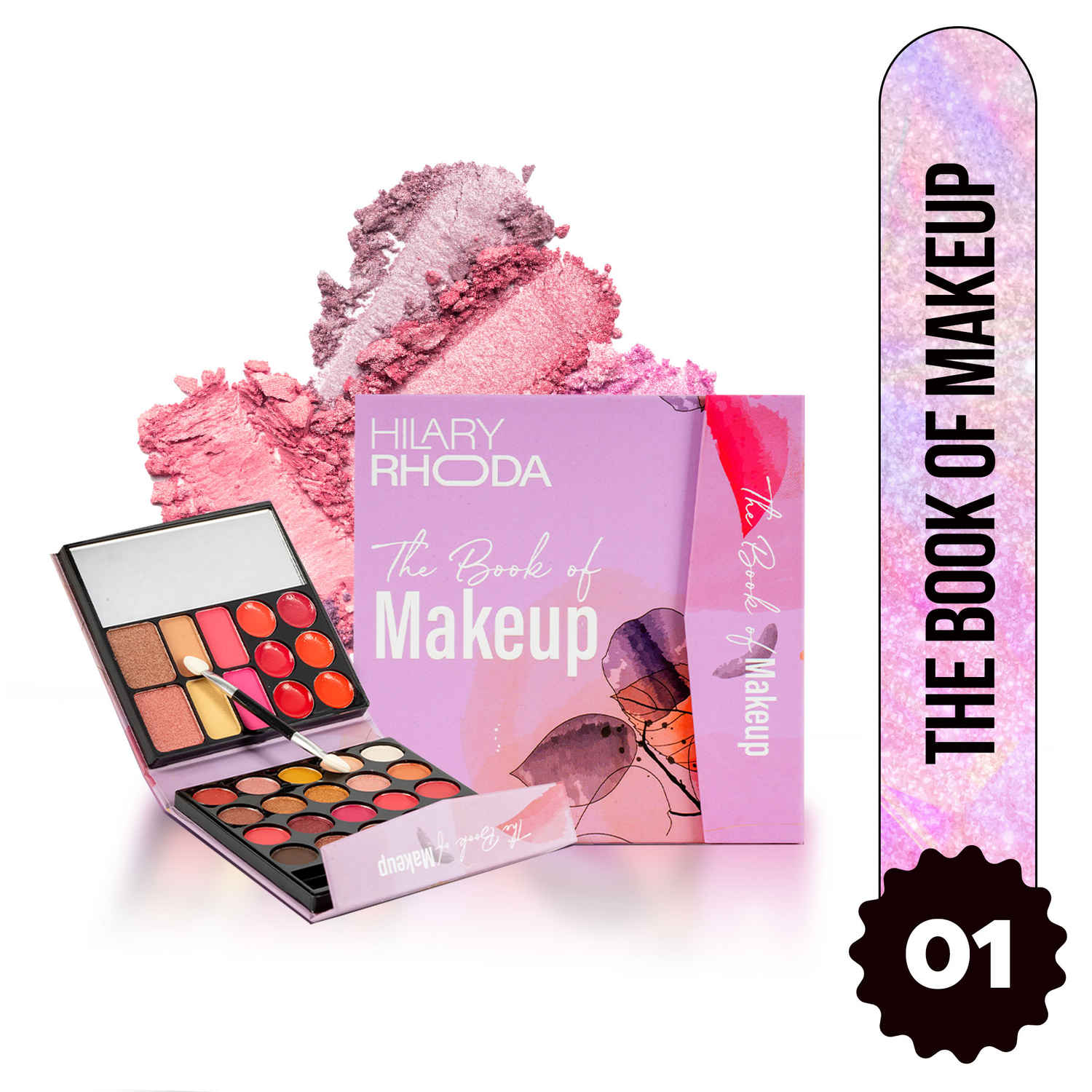 Buy Hilary Rhoda The Book of Makeup | 20 Eyeshadows | 2 Highlighters | 2 Blushes | 2 Contours | 6 Cream Lip Glosses | Dual Ended Brush | Long Lasting | Blends Easily- 23.4 gm (Shade 1) - Purplle