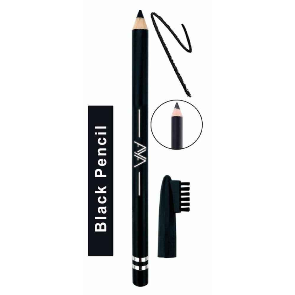 Buy AYA Waterproof Eyebrow Pencil With Brush (Black) - 1.4 gm - Purplle