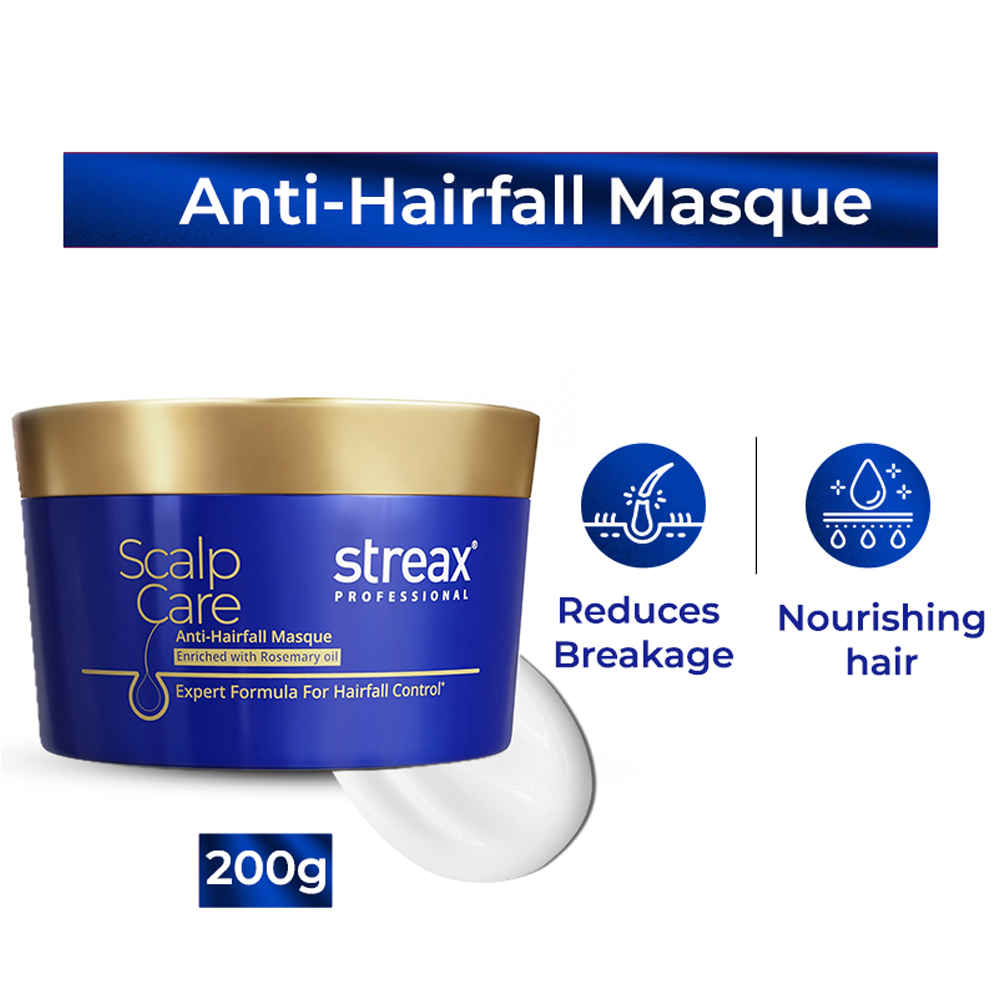 Buy Streax Professional Anti Hairfall Mask with Rosemary Oil for Hair Fall Control 200 gm - Purplle