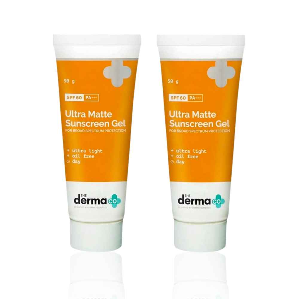 Buy The Derma Co. Ultra Matte Sunscreen Gel with SPF 60 & PA +++ For Broad Spectrum Sun Protection - 50 gm (Pack of 2) - Purplle
