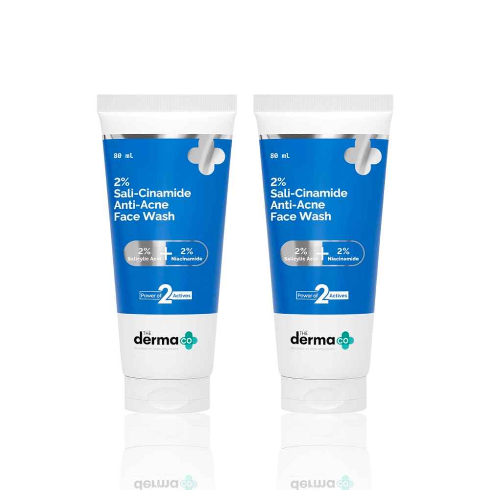 Buy The Derma Co. Sali-Cinamide Anti-Acne Face Wash (Pack of 2 × 80 ml) - Purplle