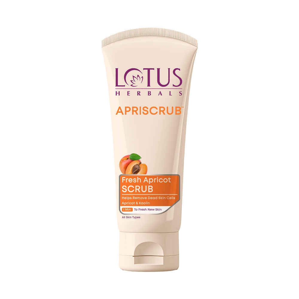 Buy Lotus Herbals Apriscrub Fresh Apricot Scrub | Natural Exfoliating Face Scrub | Chemical Free | For All Skin Types | 100 gm - Purplle