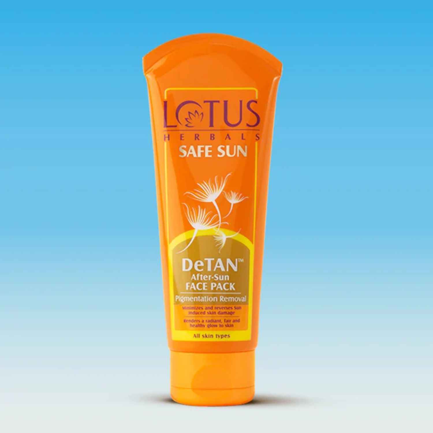 Buy Lotus Herbals Safe Sun Detan After-Sun Face Pack | Pigmentation Removal | Reverses Sun Damage | For All Skin Types | 100g - Purplle