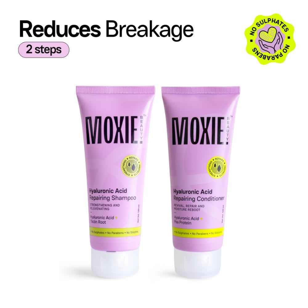 Buy Moxie Beauty The Hydrorepair Wash travel Duo for Dry & Damaged Hair - Shampoo (120 ml) & Conditioner (120 ml) Combo of 2 - Purplle