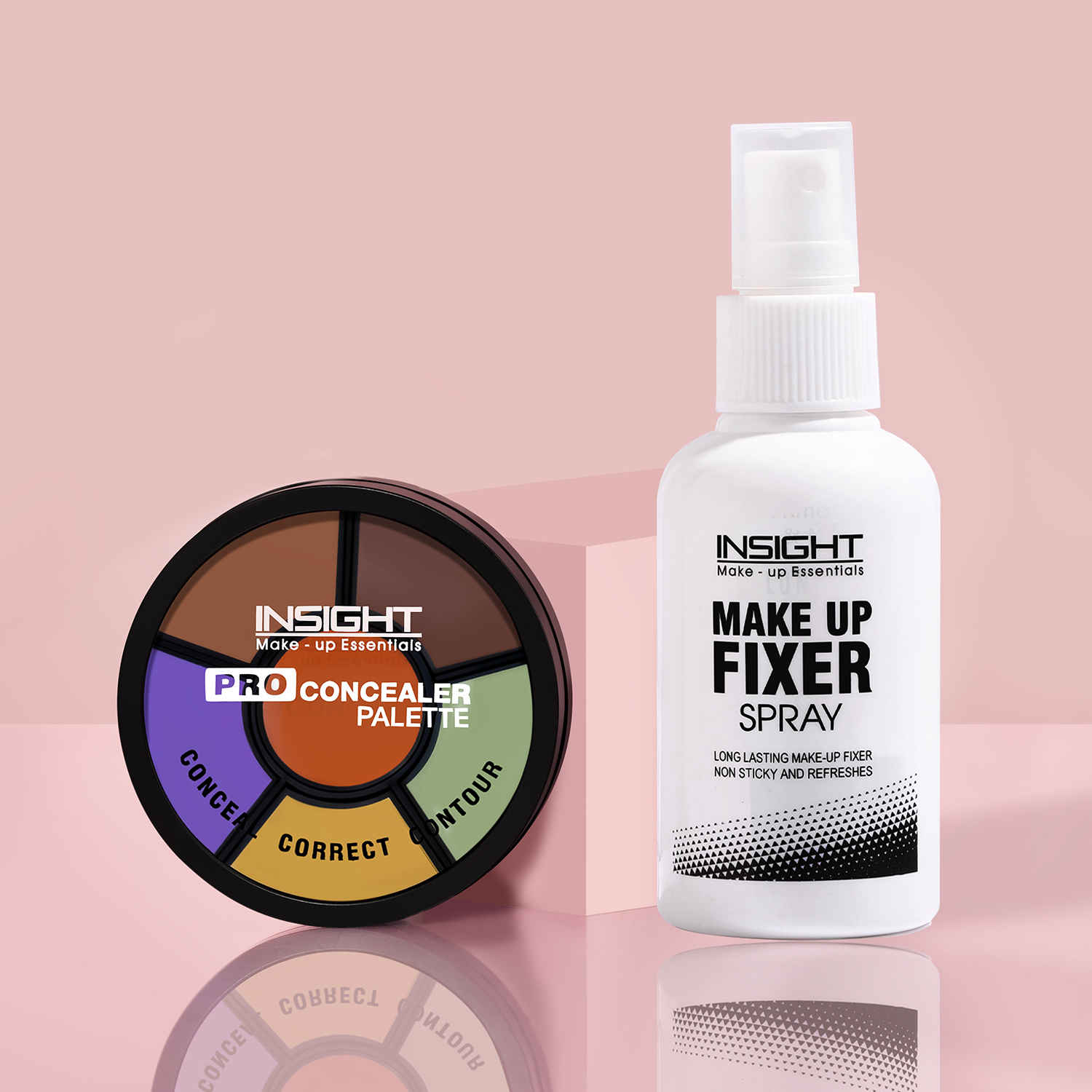 Buy Insight Cosmetics Makeup Fixer Spray 75 ml + Pro Concealer Palette_corrector - Purplle