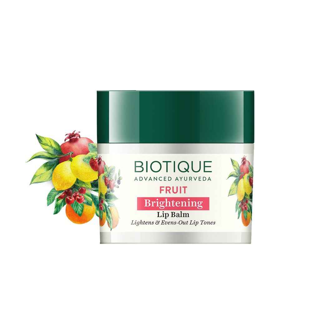 Buy Biotique FRUIT Brightening Lip Balm 12 gm - Purplle