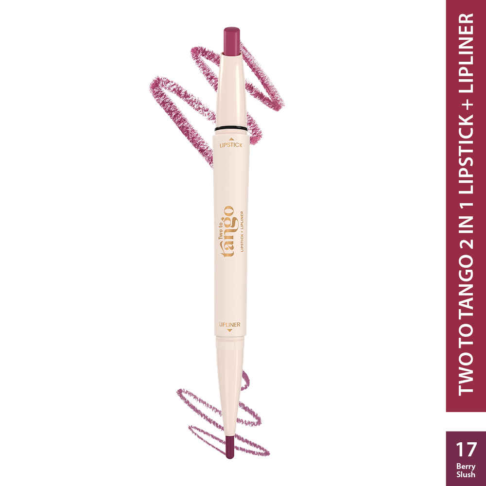 Buy Glam 21 Two To Tango Lip Liner + Lipstick Duo |Non-Transfer |Long Stay | Creamy Matte Finish| Super-glide formula | Non-drying |For Sensational lip look, Berry Slush-17, 0.65 gm - Purplle