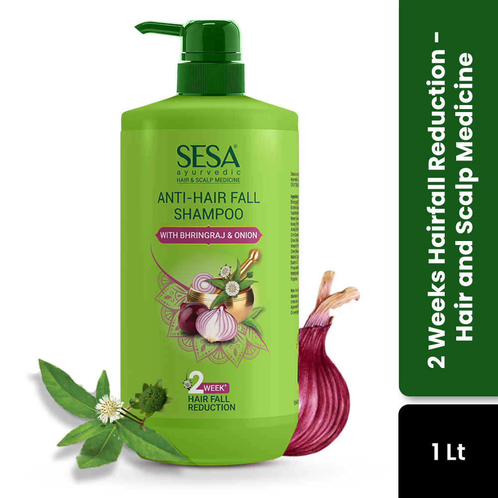 Buy SESA Ayurvedic Anti Hairfall Shampoo For Dry And Frizzy Hair Reduces Hairfall Made With 6 Ayurvedic Herbs Paraben Free Shampoo - 1000 ml - Purplle