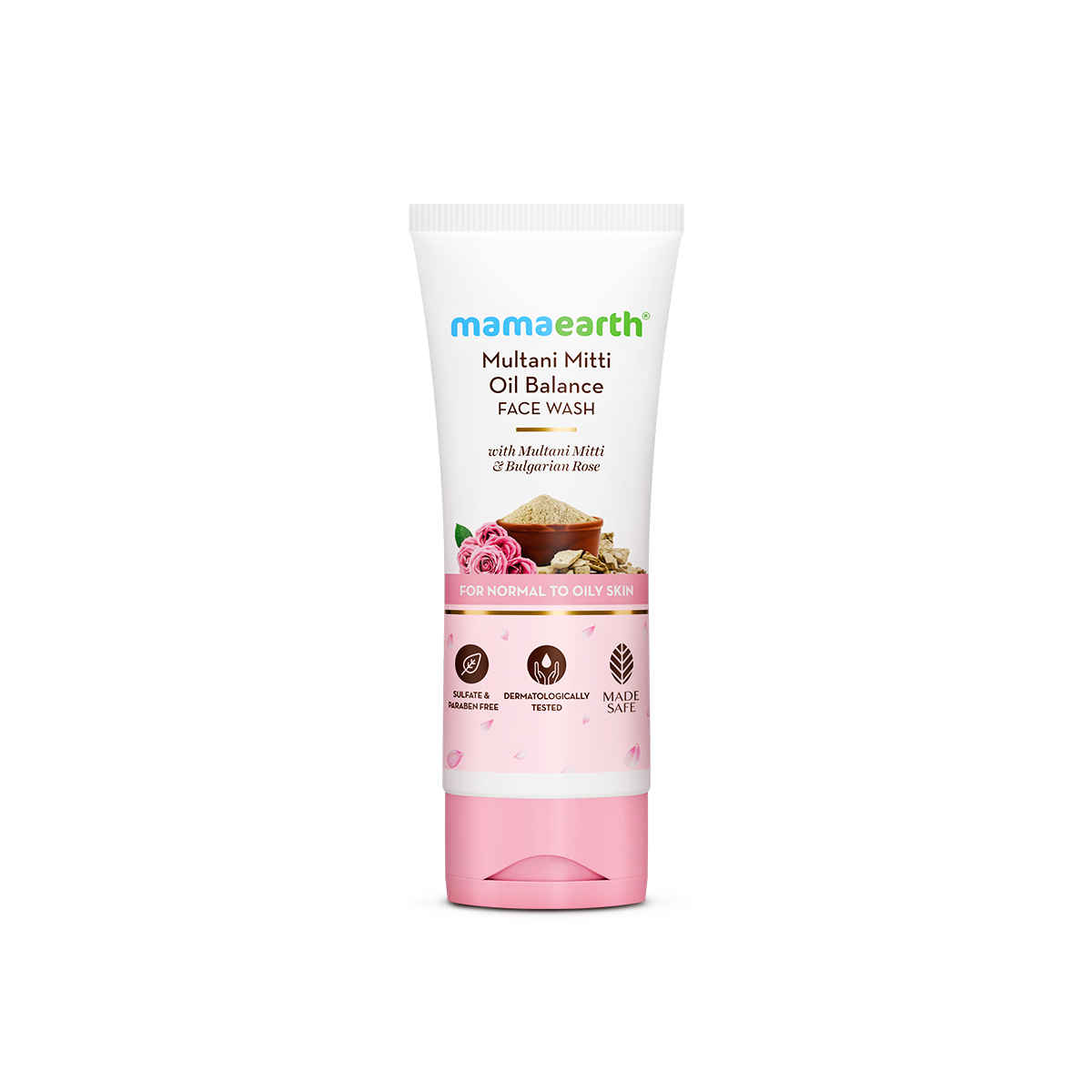 Buy Mamaearth Multani Mitti Oil Balance Face Wash with Multani Mitti & Bulgarian Rose For Oil Control & Acne - 100 ml - Purplle