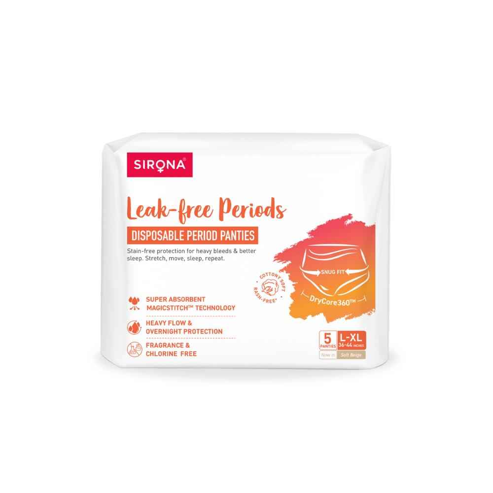Buy Sirona Disposable period panties - L-XL - Purplle
