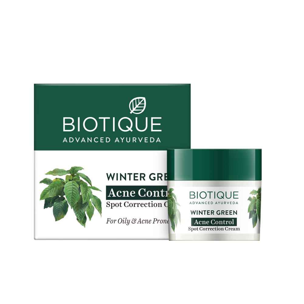 Buy Biotique Winter Green Acne Control Spot Correction Cream 15 gm - Purplle