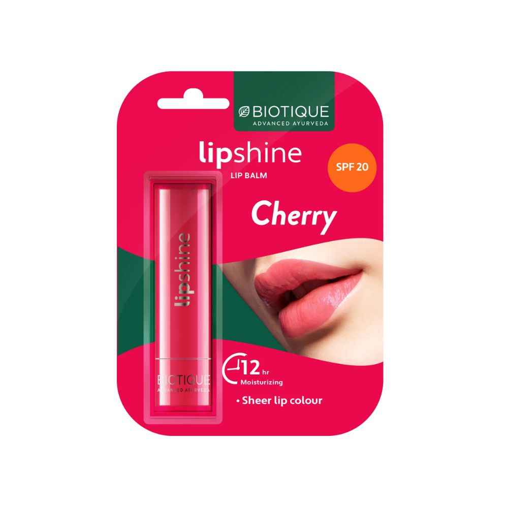 Buy Biotique Lip shine Lip Balm (Cherry) (4 gm) - Purplle