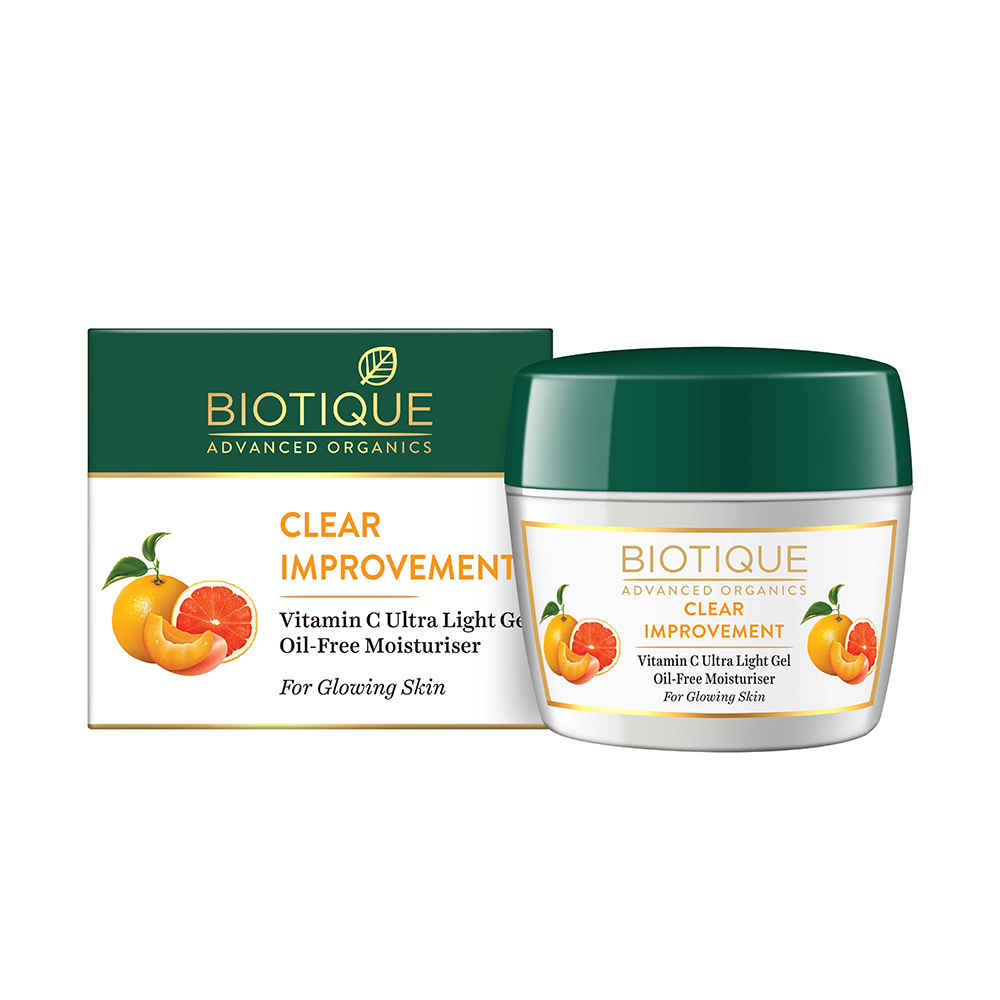 Buy Biotique Advanced Organics Clear Improvement Vitamin C Ultra Light Gel Oil-Free Moisturiser (175 gm) - Purplle