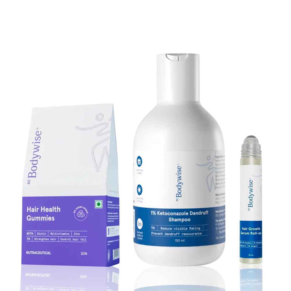 Buy Be Bodywise Hair Growth Trio (1% Ketoconazole Shampoo-150 ml + Rosemary Hair Growth Serum-25 ml + Biotin Hair Gummies-30day pack)Combo of 3 - Purplle