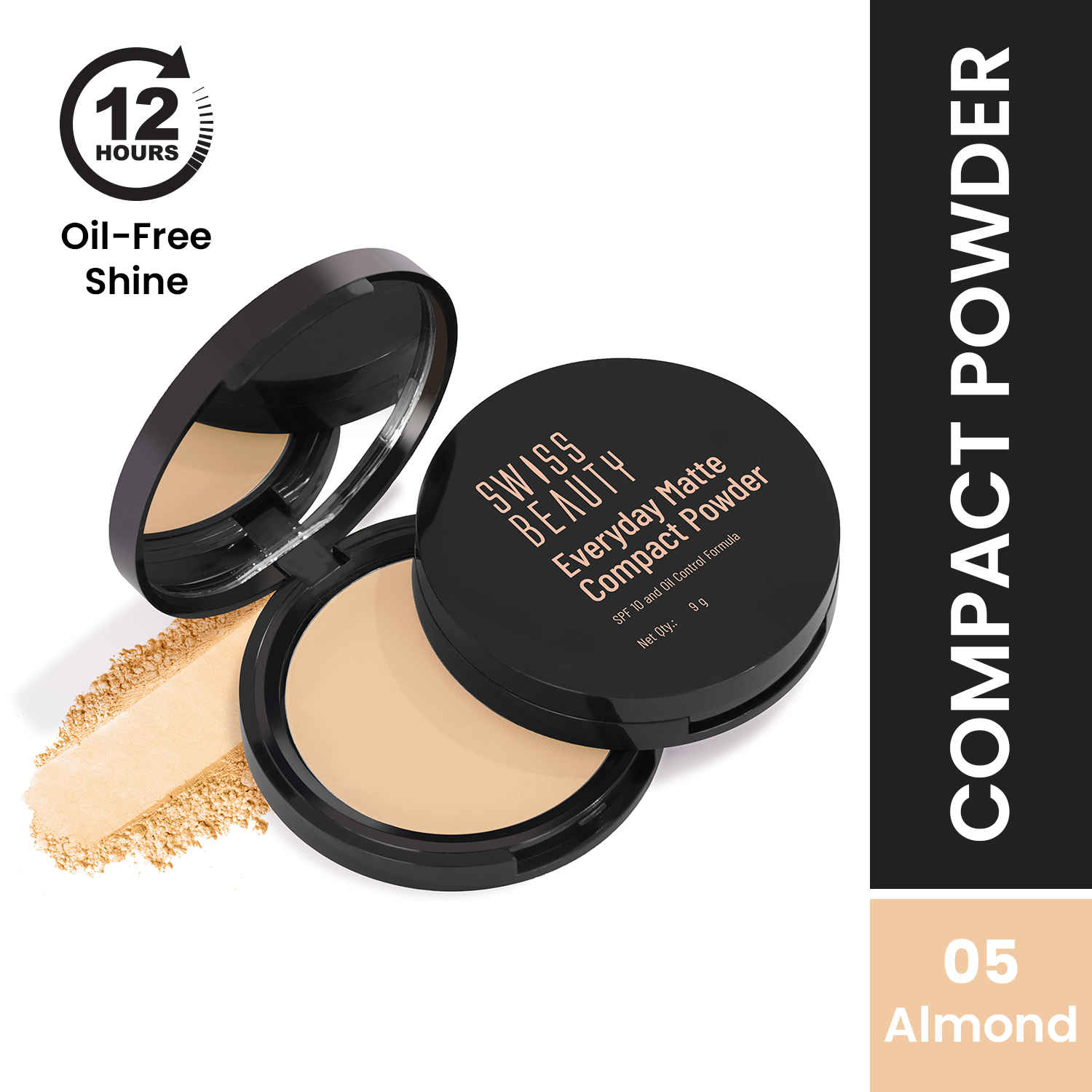 Buy Swiss Beauty Everyday Matte Compact with SPF 10- 5 Almond 9 gm - Purplle