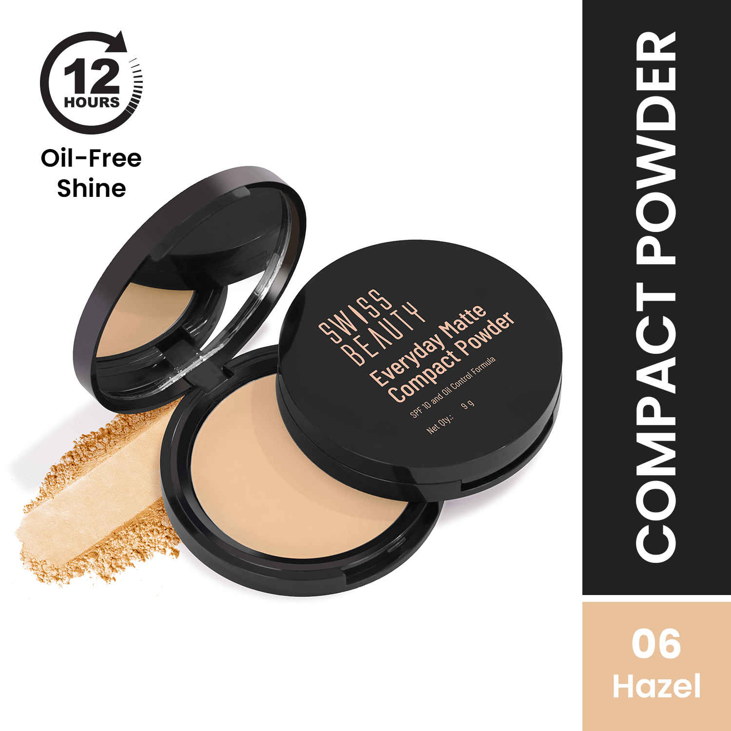 Buy Swiss Beauty Everyday Matte Compact with SPF 10- 6 Hazel 9 gm - Purplle