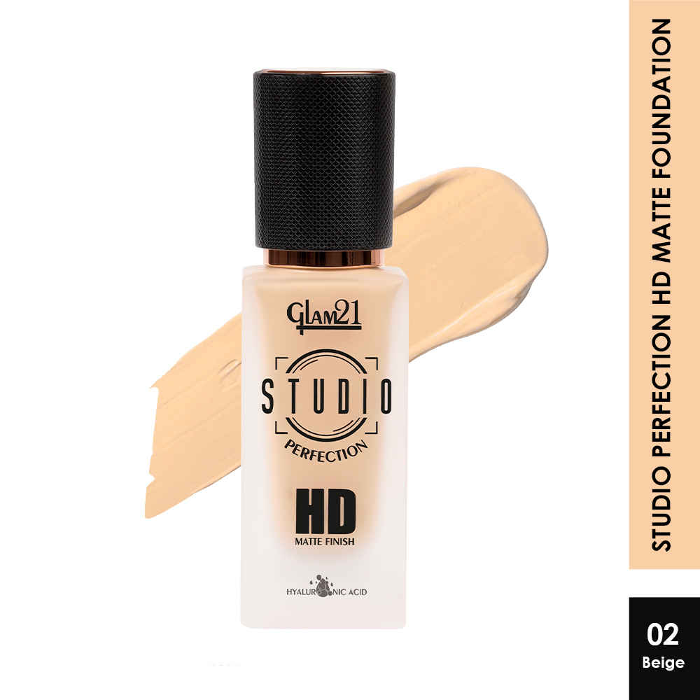 Buy Glam 21 Studio Perfection HD Matte Foundation-Beige (30 ml) - Purplle