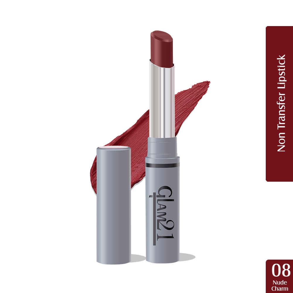 Buy Glam21 Long Lasting Non-Transfer Lipstick|Creamy Matte Formula - 2.8gm|Nude Charm-08 - Purplle