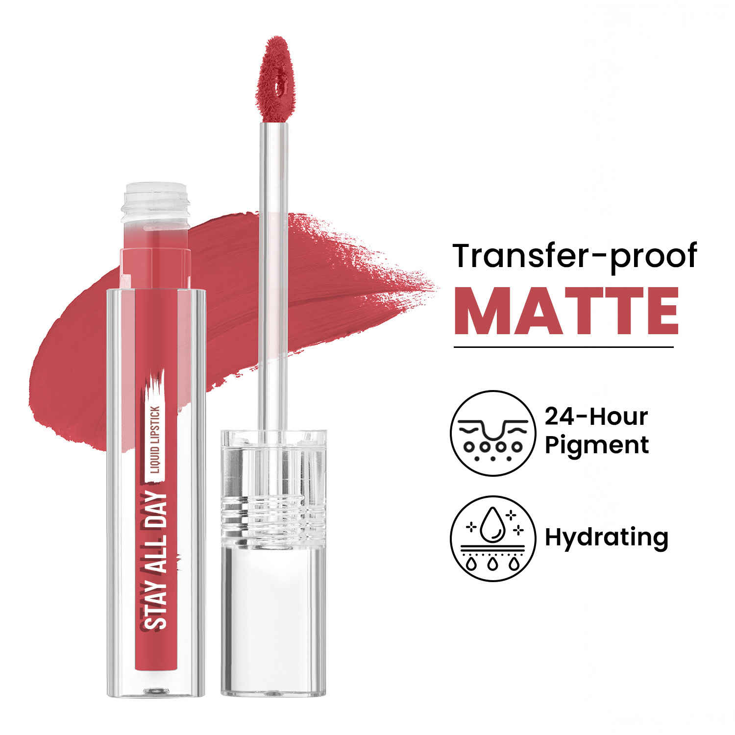 Buy Swiss Beauty Stay All Day Liquid Lipstick- 16 Knockout Pink 2 gm - Purplle