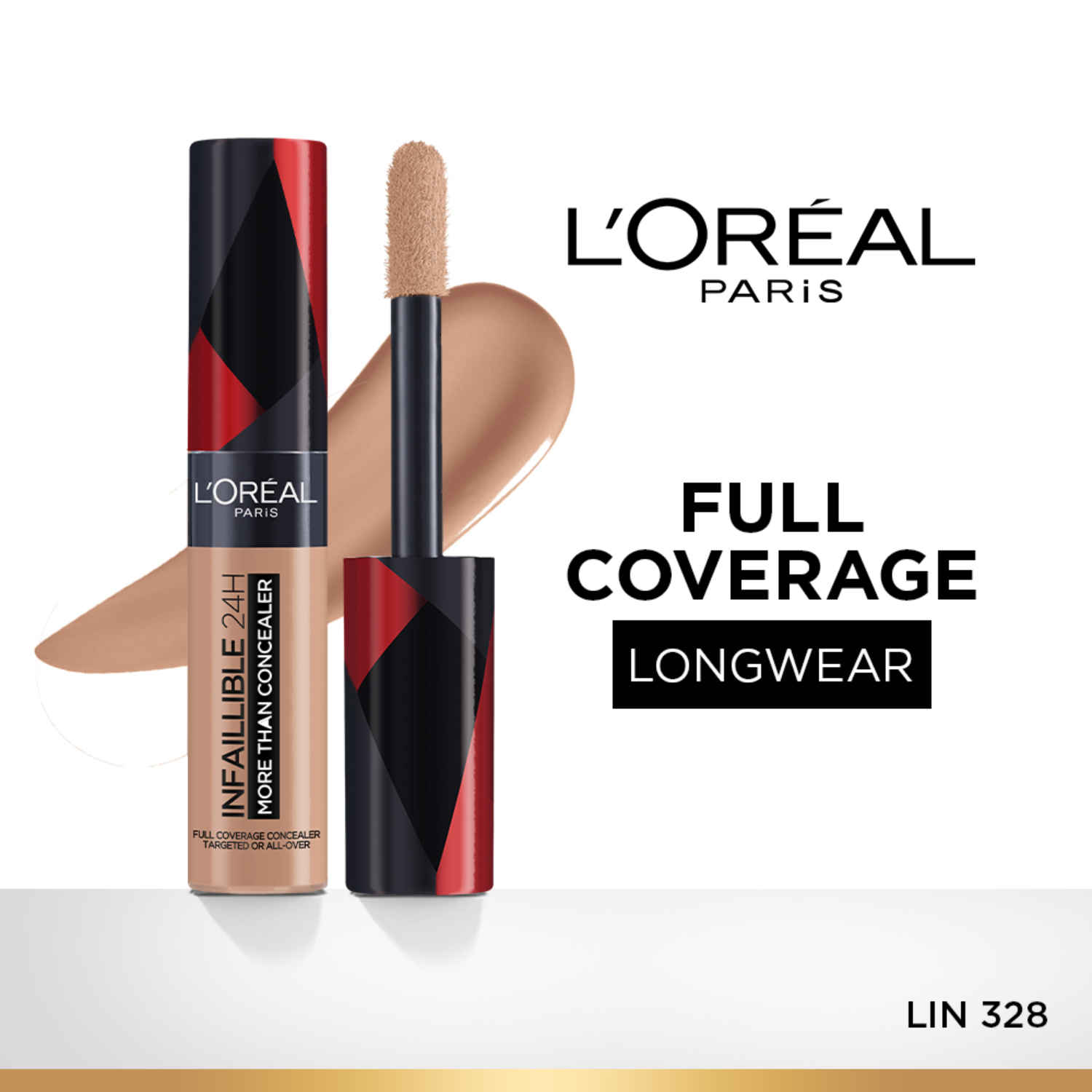 Buy L'Oreal Paris Infallible Full Wear More Than Concealer with Waterproof Formula, Long-lasting - 328, 10 ml - Purplle