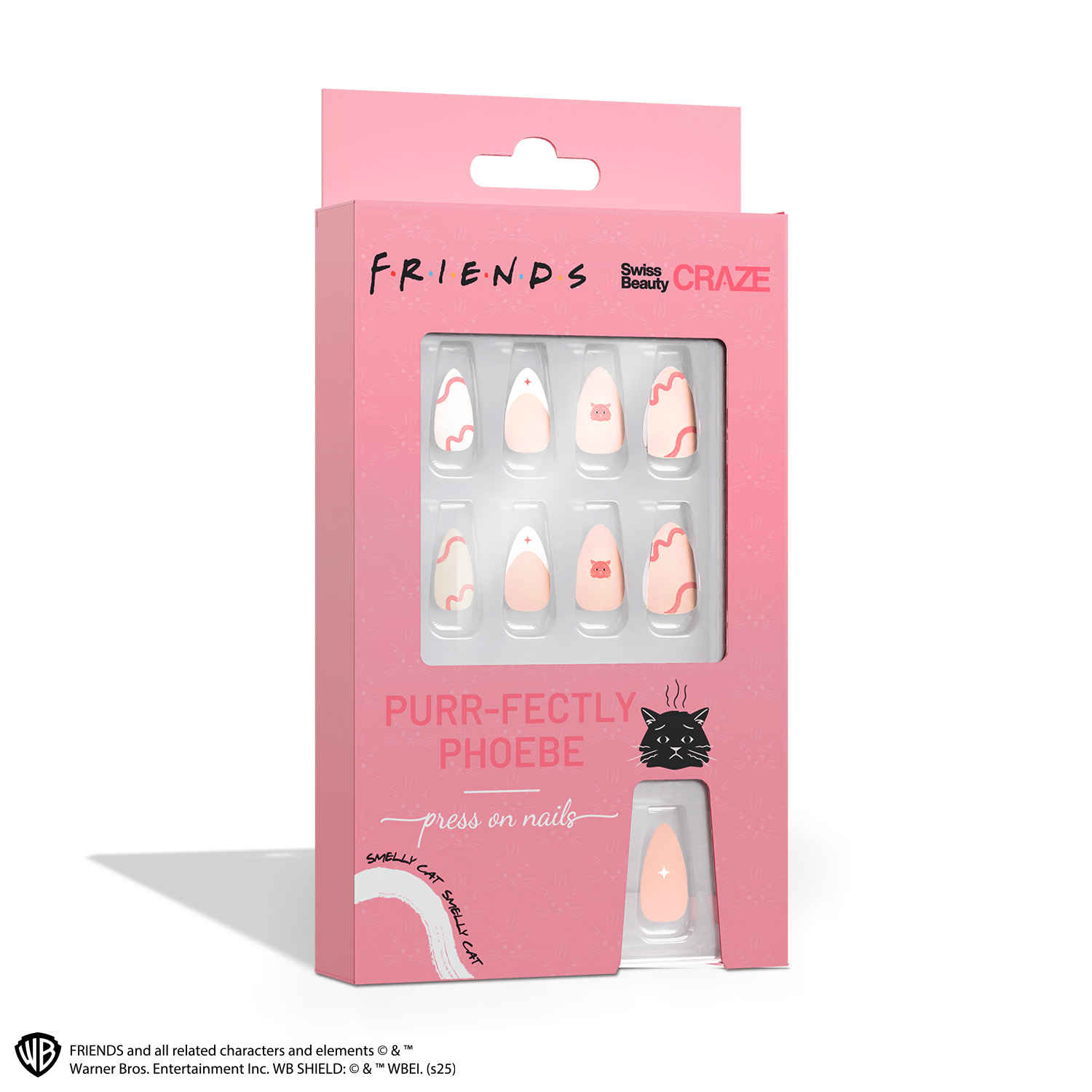 Buy Swiss Beauty Craze Purr-Fectly Phoebe Press On Nails | High-Quality | Pack of 24 Nails | Reusable | Easy To Use - Purplle