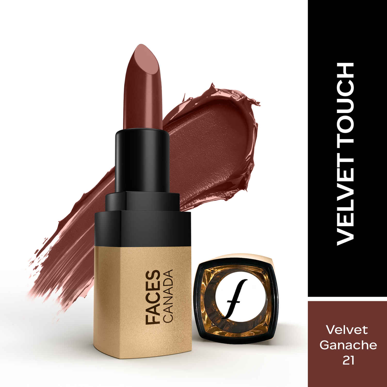 Buy FACES CANADA Comfy Matte Velvet Touch Lipstick - Velvet Ganache 21, 4.2 gm | Velvety Matte Finish | 8HR Longstay | Intense Colour | Hydrating Lips | Smooth Application | Foodproof & Crackproof - Purplle