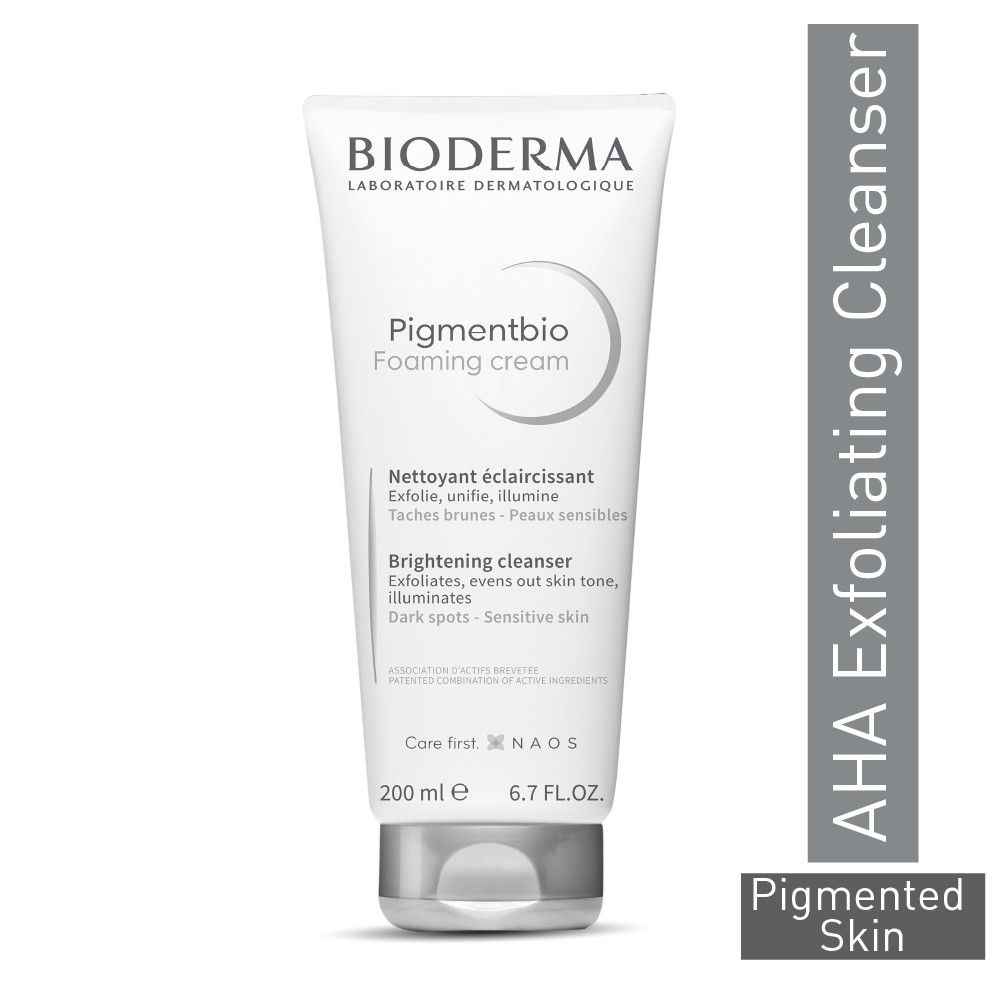 Buy Bioderma Pigmentbio Foaming Cream Brightening Exfoliating Cleanser (200 ml) - Purplle