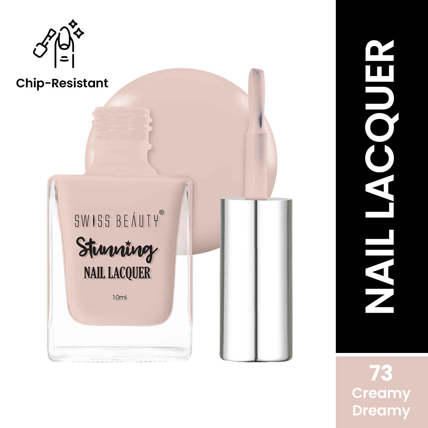 Buy Swiss Beauty Stunning Nail Lacquer - 10 ml, Shade 73 - Purplle