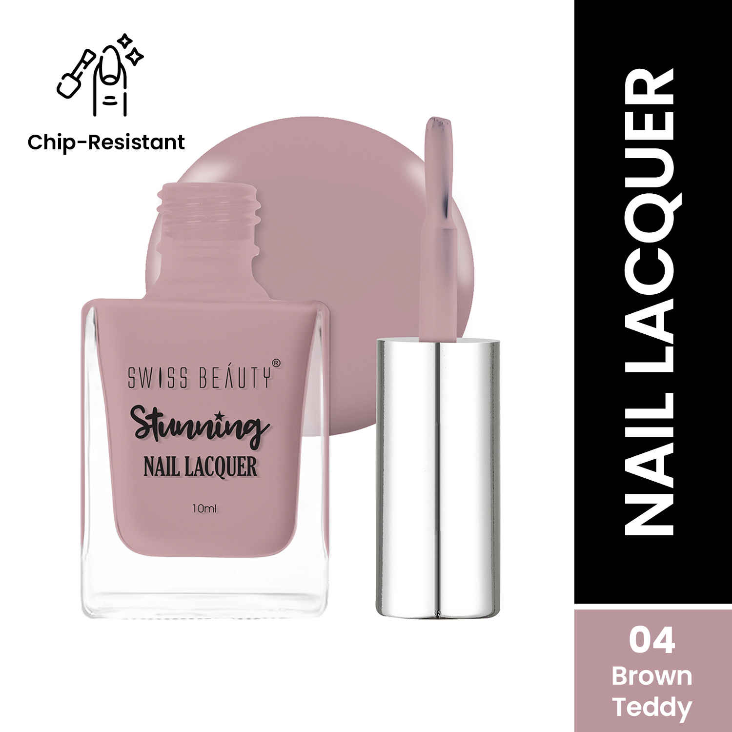 Buy Swiss Beauty Stunning Nail Lacquer 4 Brown Teddy (10 ml) - Purplle