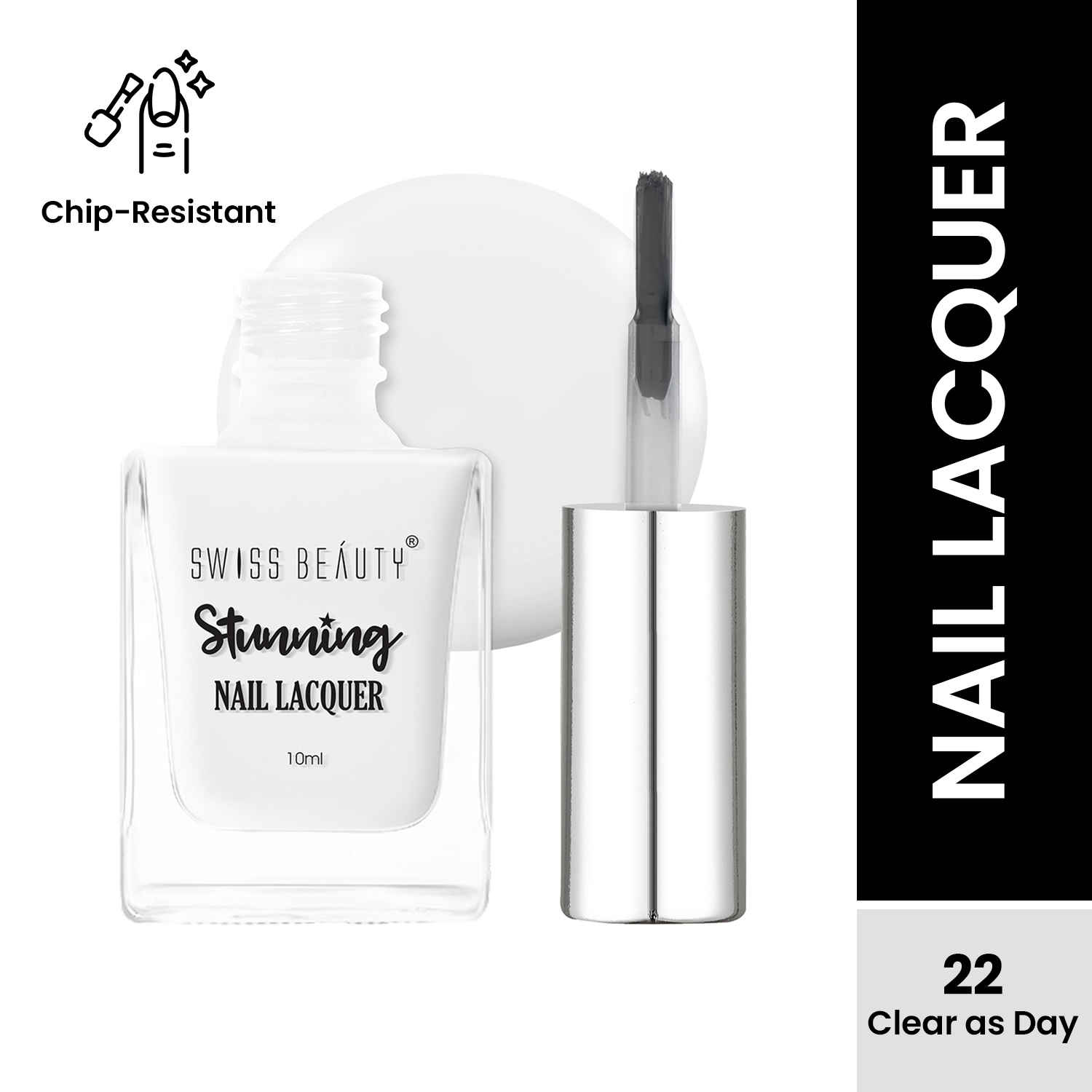 Buy Swiss Beauty Stunning Nail Lacquer 22 Clear as Day (10 ml) - Purplle