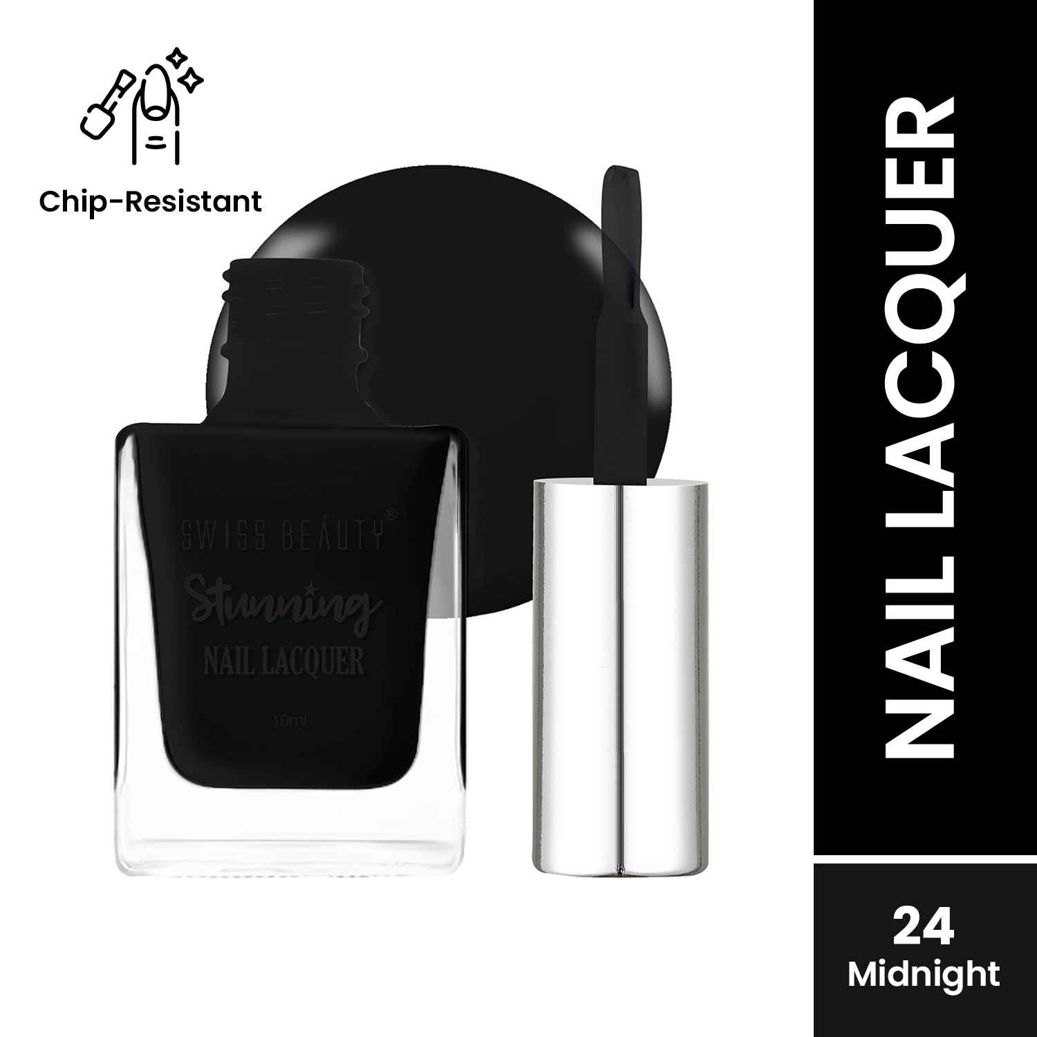 Buy Swiss Beauty Stunning Nail Lacquer 24 Midnight (10 ml) - Purplle