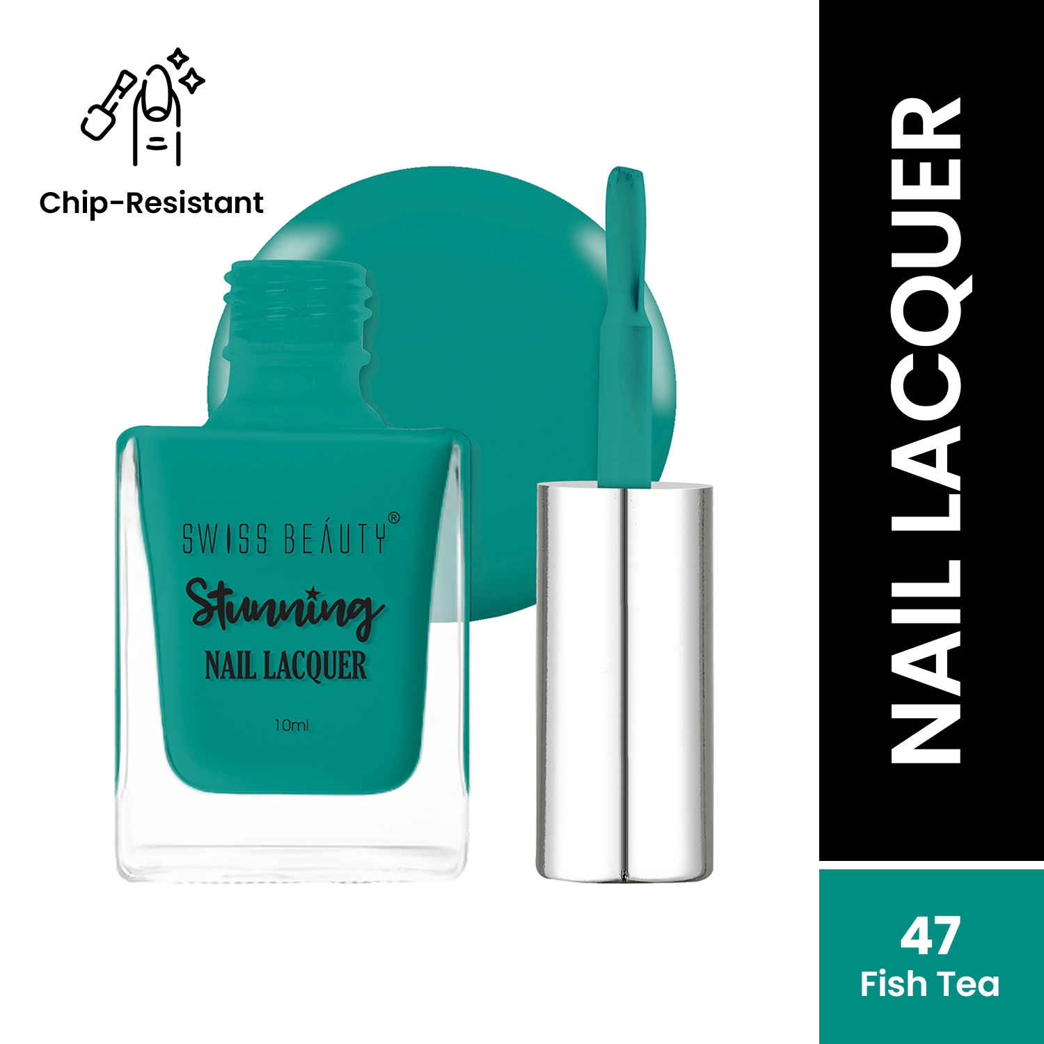 Buy Swiss Beauty Stunning Nail Lacquer 47 Fish Teal (10 ml) - Purplle