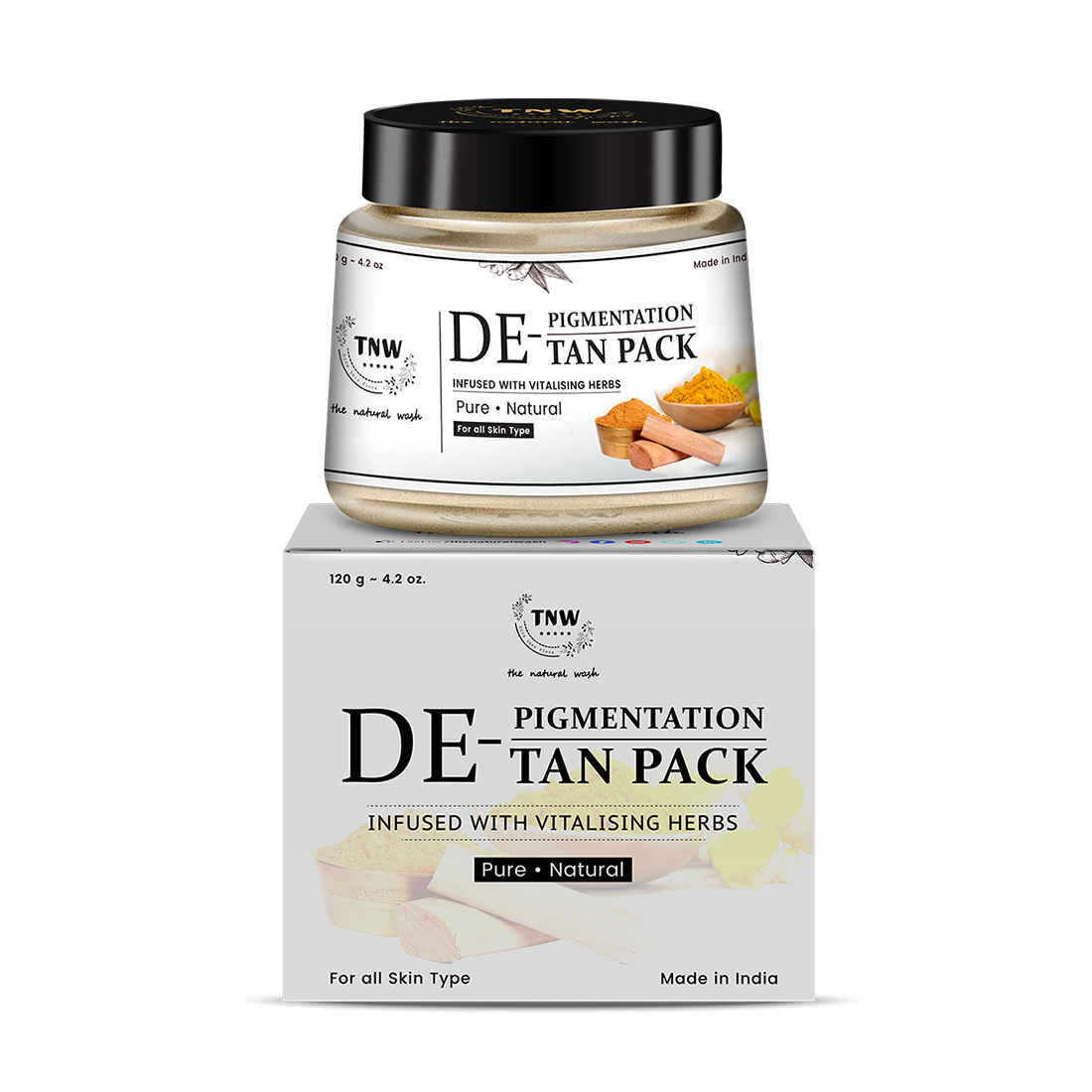 Buy TNW The Natural Wash De- Pigmentation & De-Tan Pack (120 gm) - Purplle