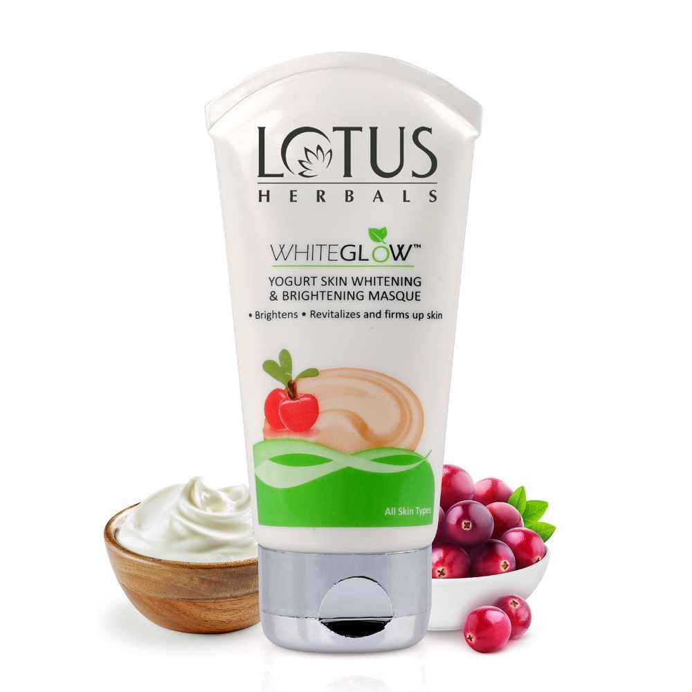 Buy Lotus Herbals Whiteglow Yogurt Skin Whitening & Brightening Masque, 80 gm - Purplle