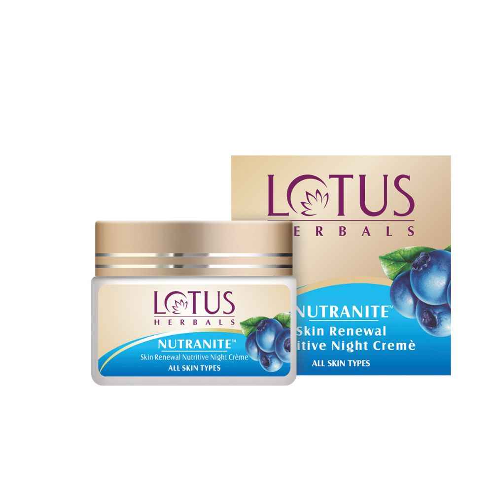 Buy Lotus Herbals Nutranite Skin Renewal Nutritive Night Cream | For All Skin Types | 50g - Purplle
