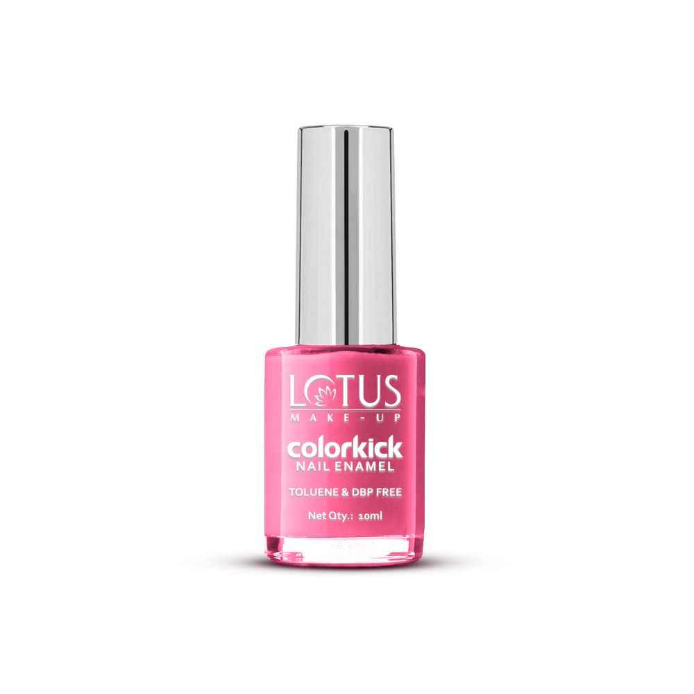 Buy Lotus Make-Up Colorkick Nail Enamel - Playfull Pink 89 | Chip Resistant | Glossy Finish | 10ml - Purplle