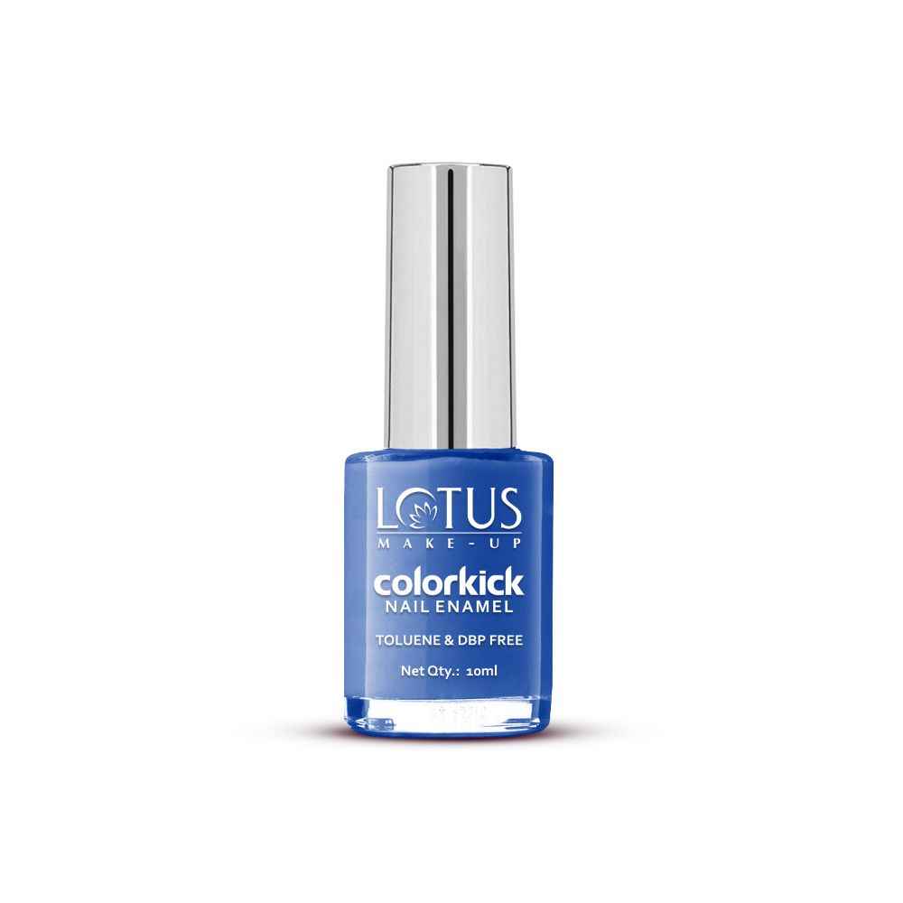 Buy Lotus Make-Up Colorkick Nail Enamel - Indigo 74 | Chip Resistant | Glossy Finish | 10ml - Purplle
