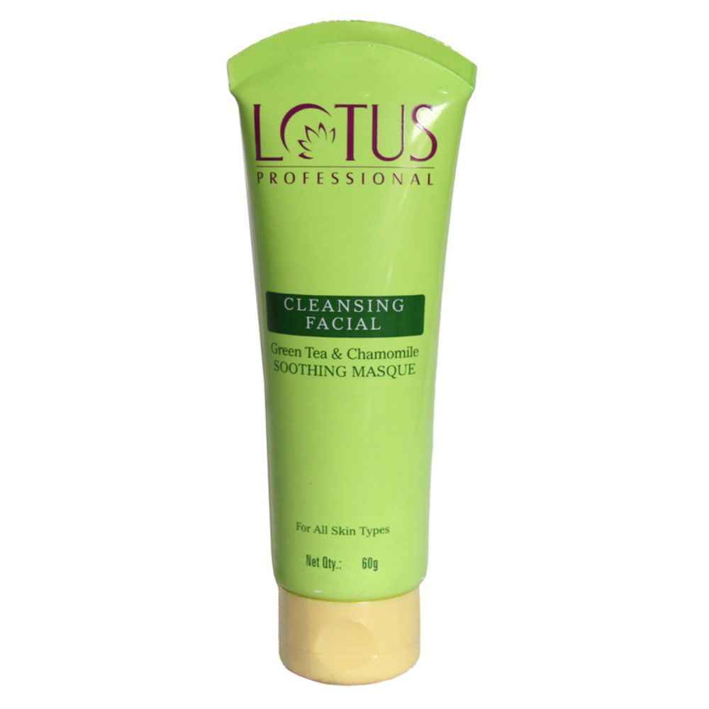 Buy Lotus Professional Cleansing Facial Green Tea And Chamomile Soothing Mask | Anti-Tan & Soothing Mask | All skin types | 60g - Purplle