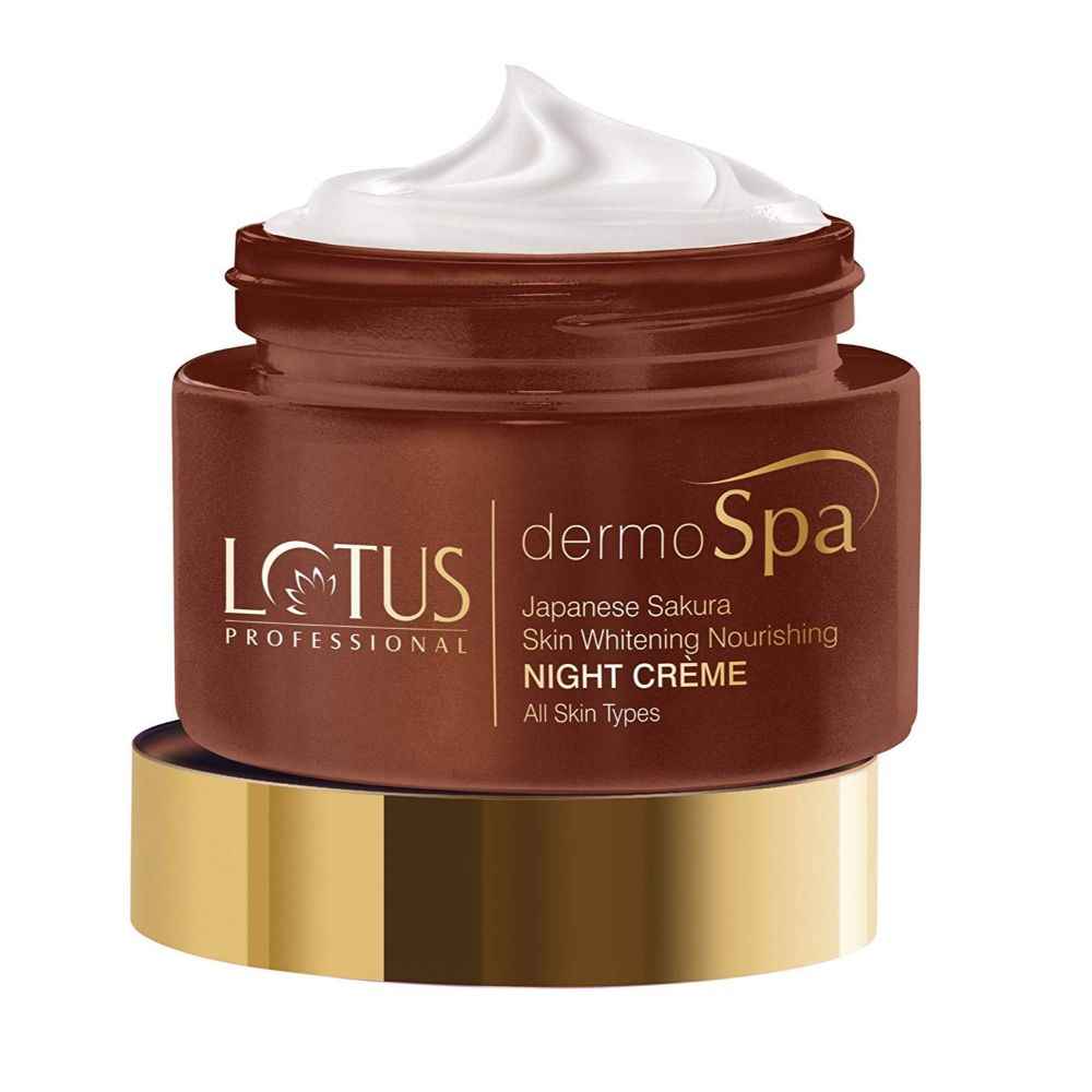 Buy Lotus Professional DermoSpa Japanese Sakura Skin Whitening & Nourishing Night Cream | Preservative Free | 50g - Purplle