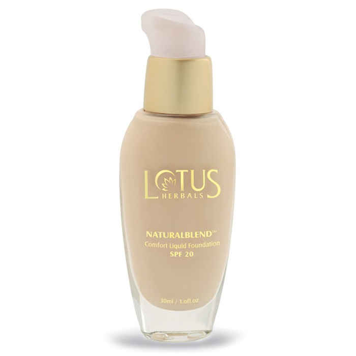 Buy Lotus Make-Up Naturalblend Comfort Liquid Foundation SPF-20 Buff - Purplle