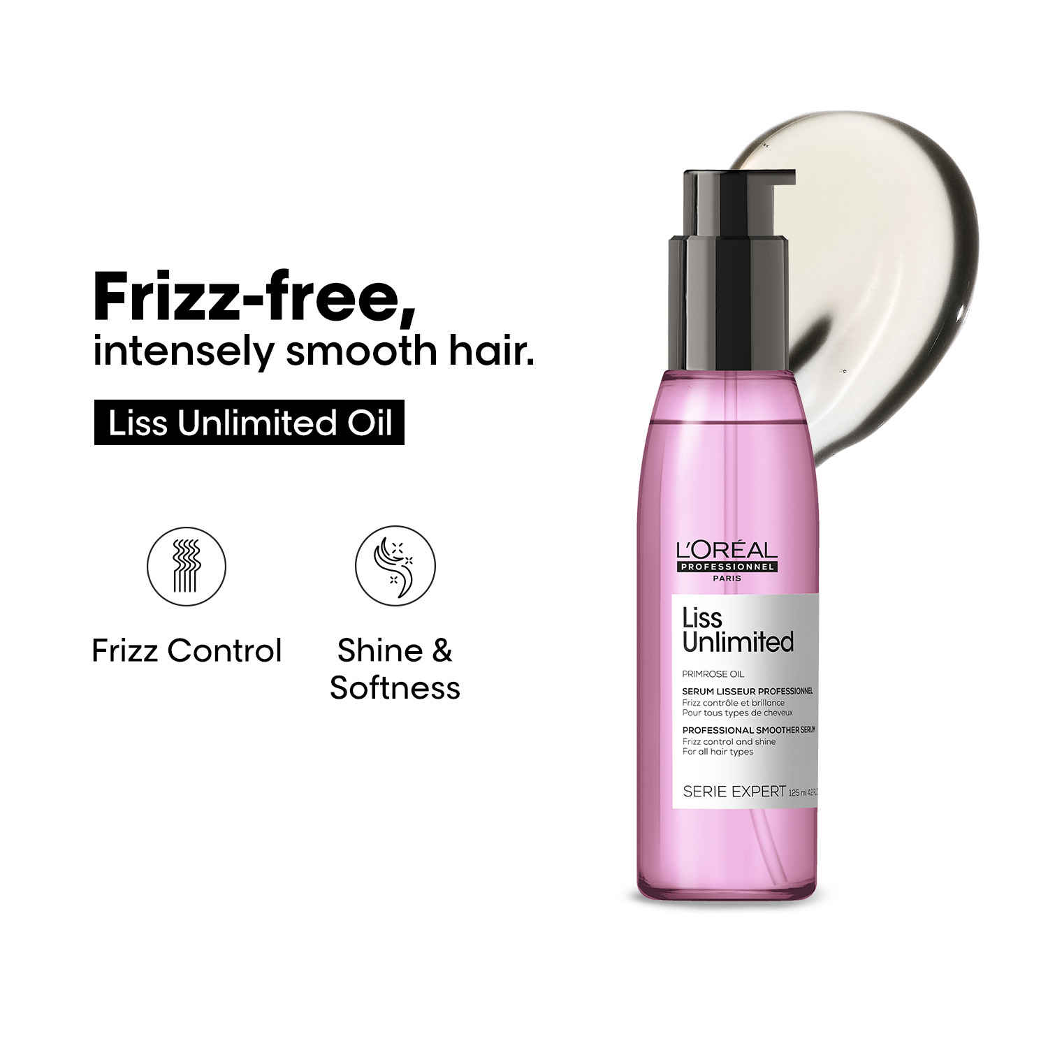 Buy L'Oreal Professionnel Liss Unlimited Leave-In Hair Serum for Frizzy & Unruly Hair 125 ml - Purplle