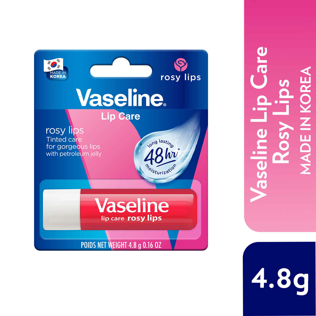 Buy Vaseline Lip Care Rosy Lips Tinted Lip Balm with Almond Oil & Rose Extract 4.8 gm - Purplle