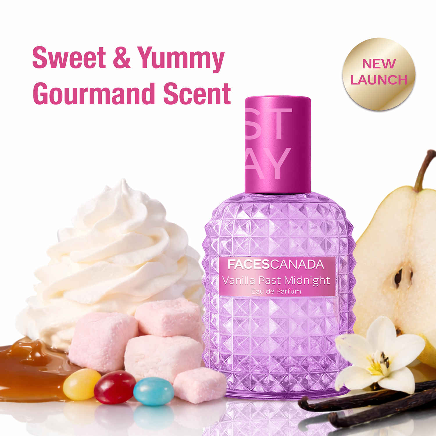 Buy FACES CANADA STAY Vanilla Past Midnight Eau de Parfum Mini for Women, 20 ml | Long-Lasting Sweet Gourmand Perfume with Caramel, Vanilla, Tonka & Sandalwood |Gifts for Women | Premium Fragrance - Purplle