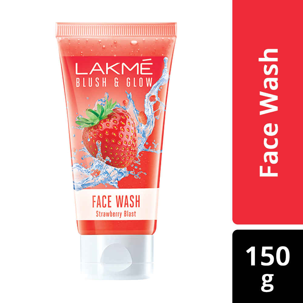 Buy Lakme Blush & Glow Strawberry + Vitamin C Jelly Face Wash || 150 gm - Purplle