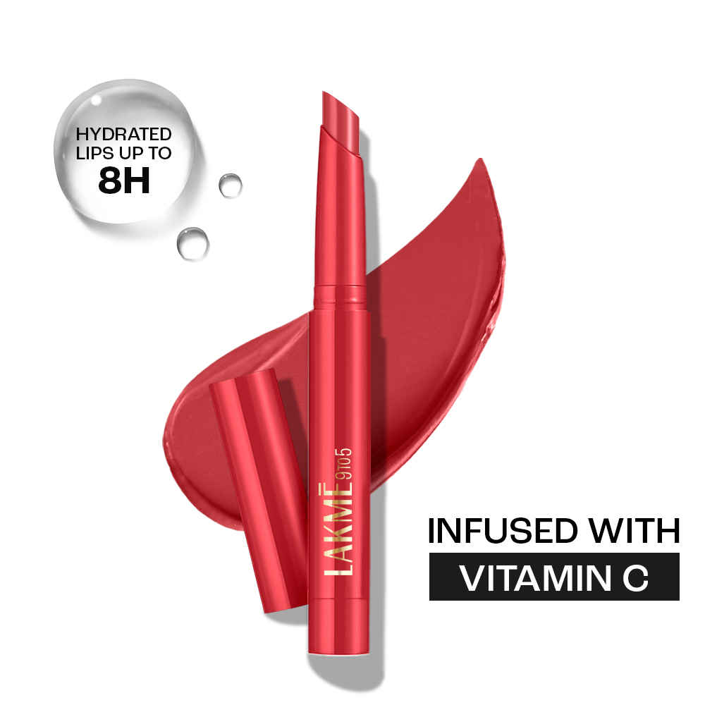 Buy Lakme 9 to 5 Forever Matte Lip Crayon, Ambition Red, 1.1 gm with Vitamin C, Long-lasting Hydration - Purplle