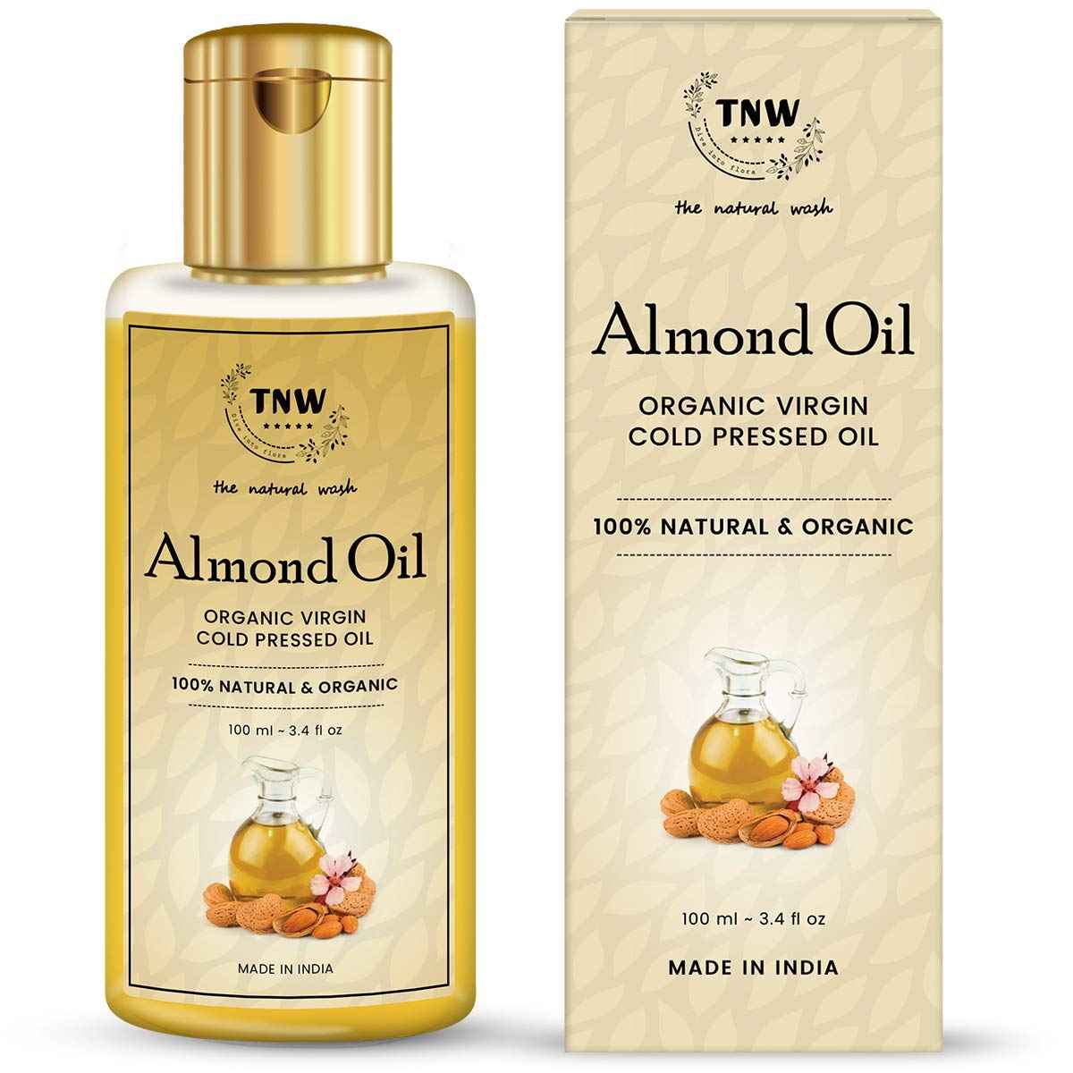 Buy TNW The Natural Wash Cold Pressed Virgin Almond Oil For Skin and Hair (100 ml) - Purplle