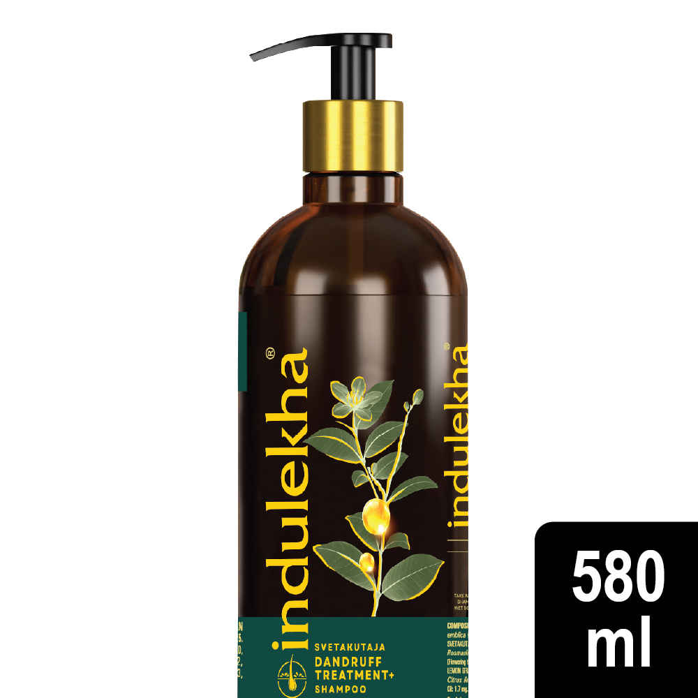 Buy Indulekha Dandruff Treatment Shampoo, 580 ml - Purplle