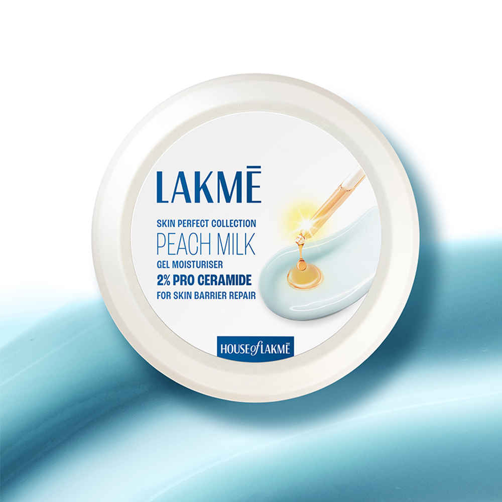 Buy Lakme Peach Milk Gel Moisturiser with 2% Pro Ceramide | 24hr Deep Hydration for Strong Skin Barrier Repair & Glowing Skin | Lightweight, For Dry Skin, Normal/Oily Skin & Sensitive Skin 50 gm - Purplle